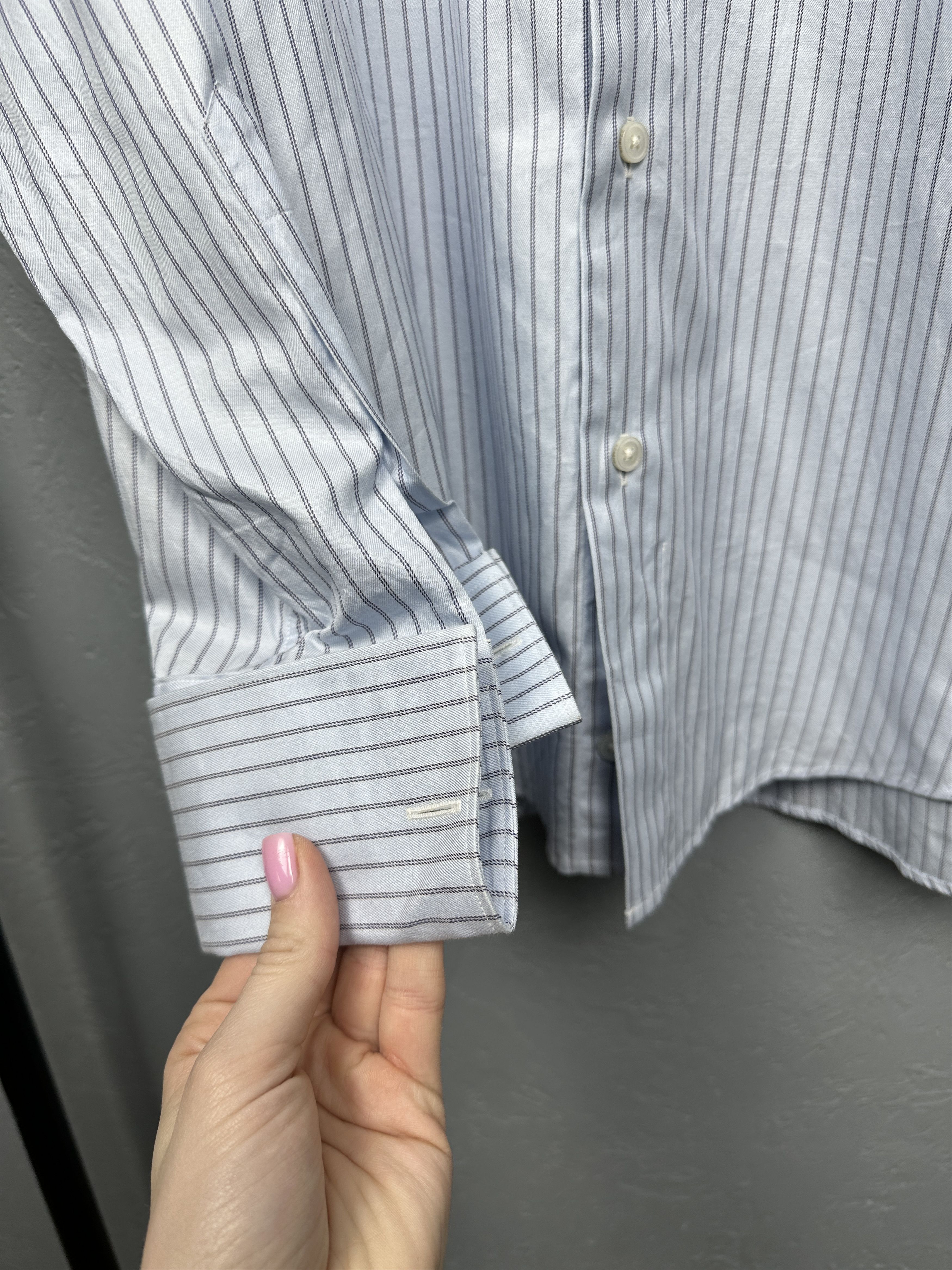 Ermenegildo Zegna × Z Zegna Ermenegildo Z Zegna Vintage Mens Long Sleeve Striped Shirt Size US M / EU 48-50 / 2 - 5 Thumbnail