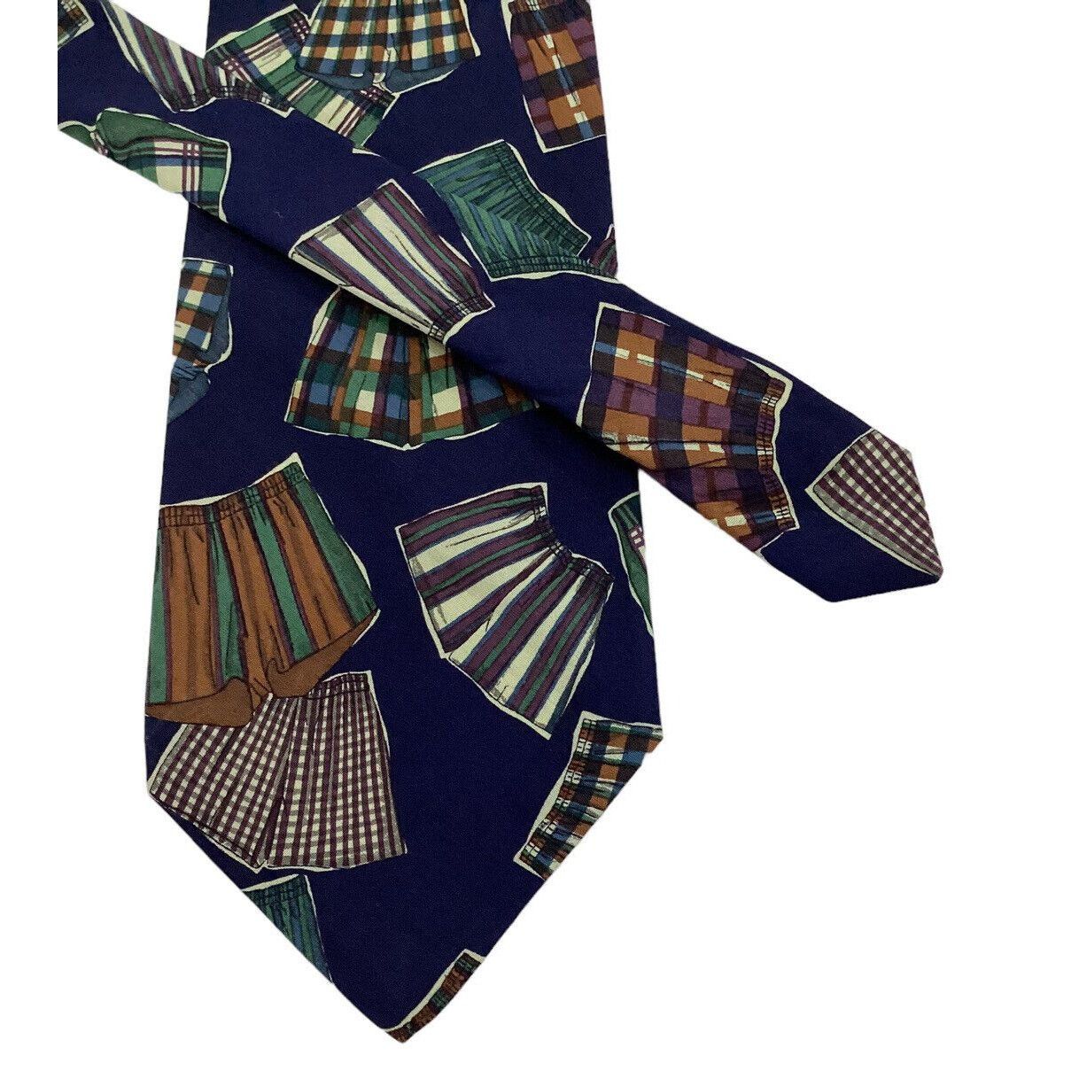 Polo Ralph Lauren POLO BY RALPH LAUREN Blue Men’s Boxer’s Print Silk Tie Made Size ONE SIZE - 5 Thumbnail