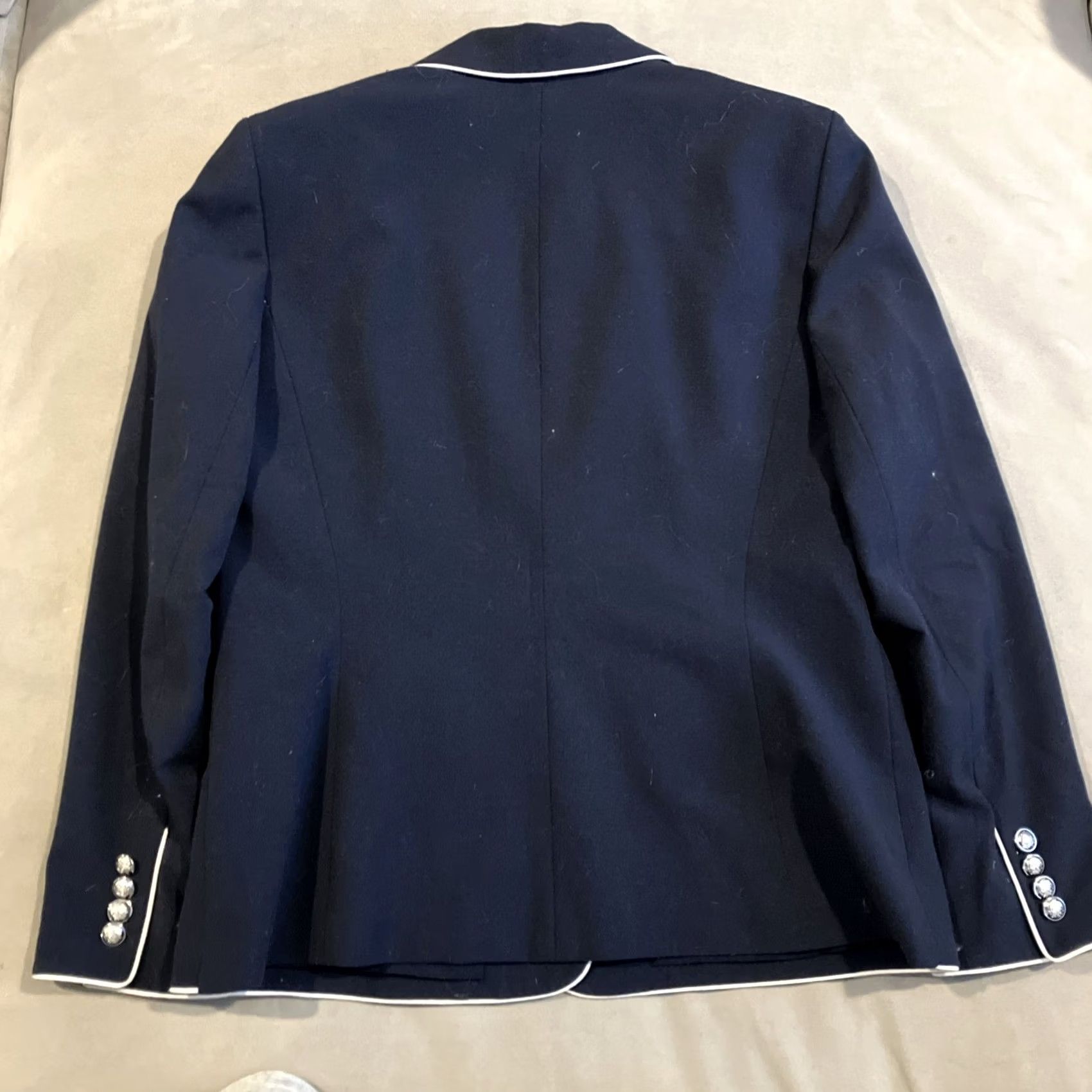 Vintage Tahari Blazer Woman Petite 10P Navy Nautical Blazer Women’s Petite 10P Blazer Navy Blue Boatneck? Size L / US 10 / IT 46 - 4 Thumbnail