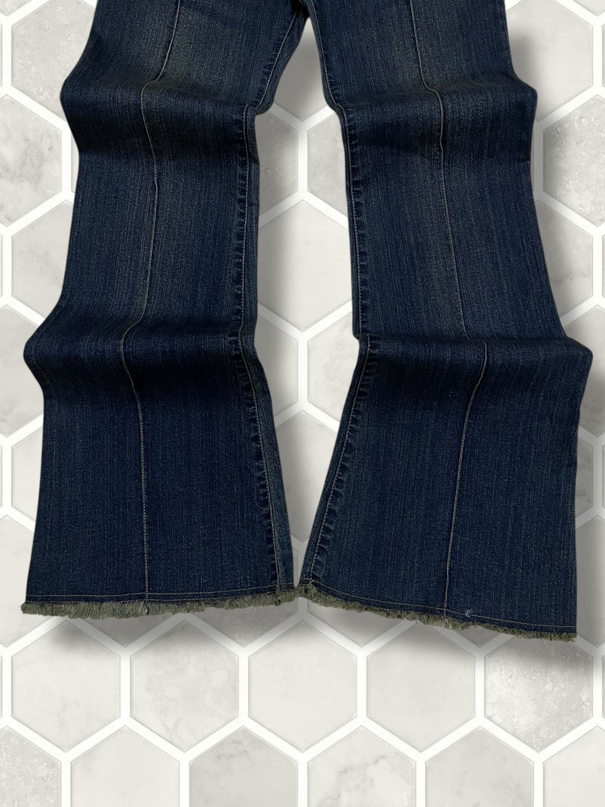 Hysteric Glamour Vintage 1990s Japan Designer Joueraux Echecs Flared Denim Size US 29 - 3 Thumbnail