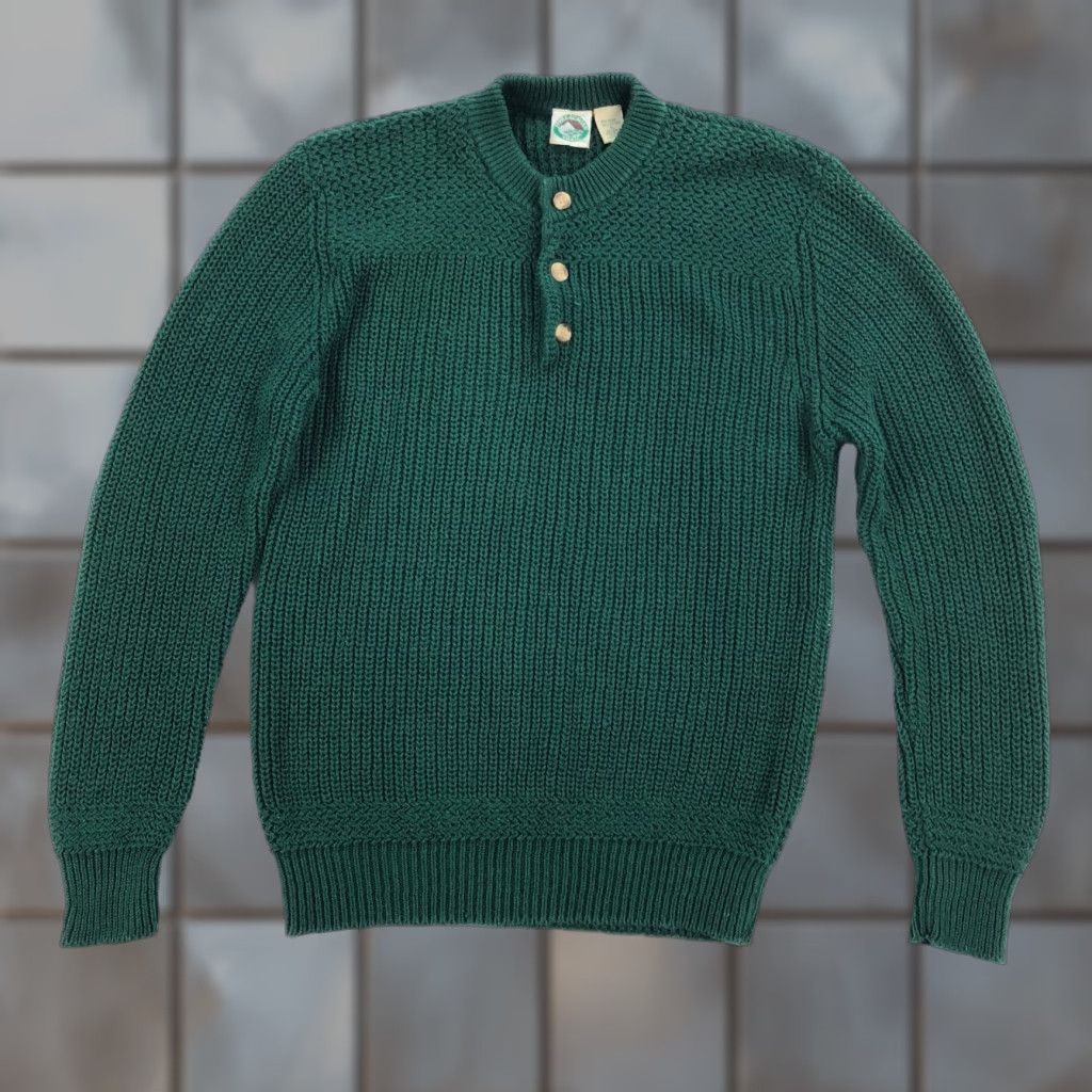 Vintage VINTAGE Appalachian Trail Sweater Mens XL Green 80s Crew Neck Ribbed Knit Pullover Shirt Mens Size US XL / EU 56 / 4 - 1 Thumbnail