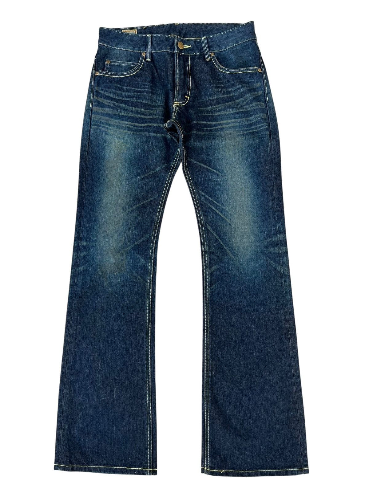 Lee Vintage Y2K Lee Riders Gold Label Mud Wash Denim Flare Jeans Size US 30 / EU 46 - 3 Thumbnail