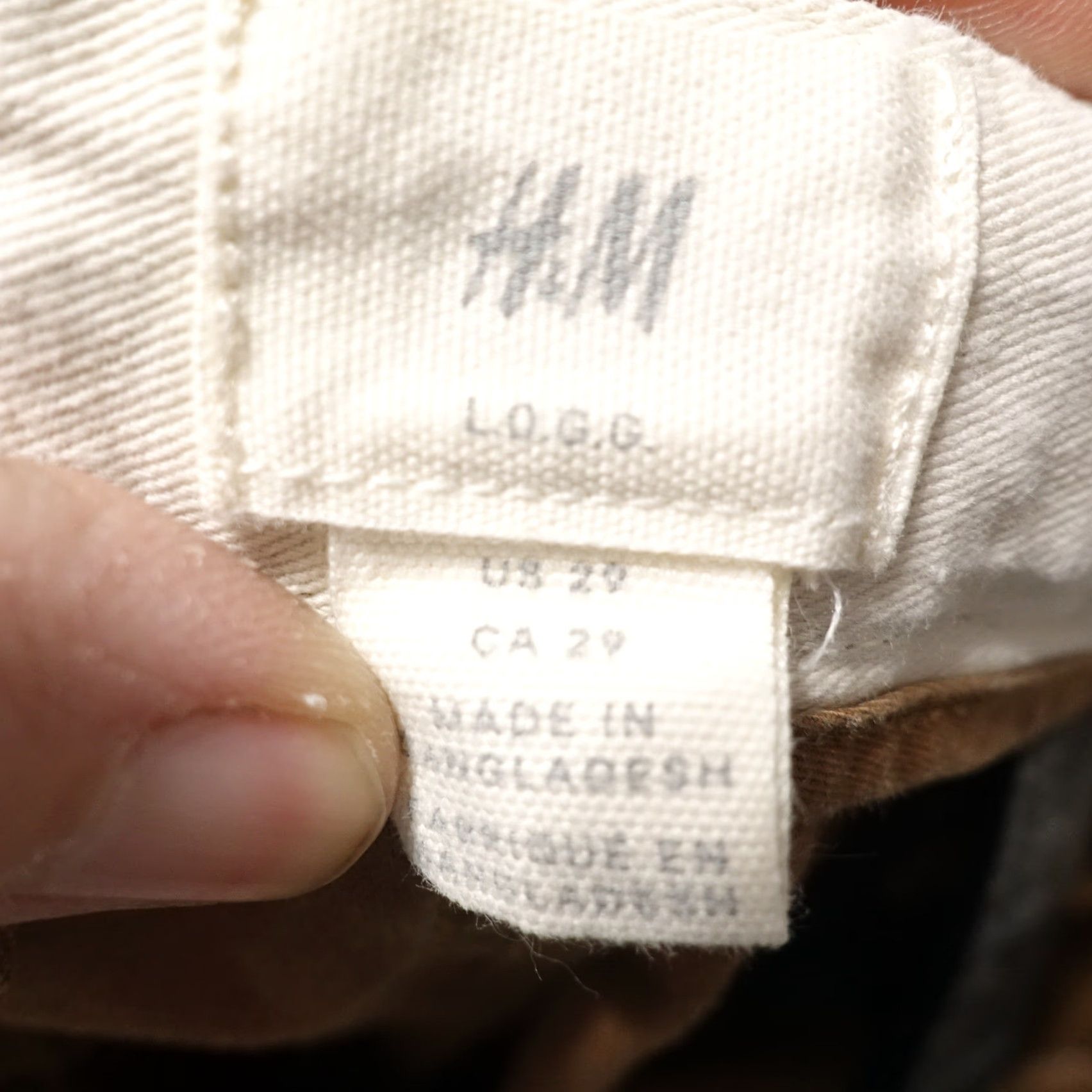 H&M H&M LOGG Slim Fit Chino Pants Men Size 29 Brown Casual Flat Front 29In Inseam Size US 29 - 6 Thumbnail