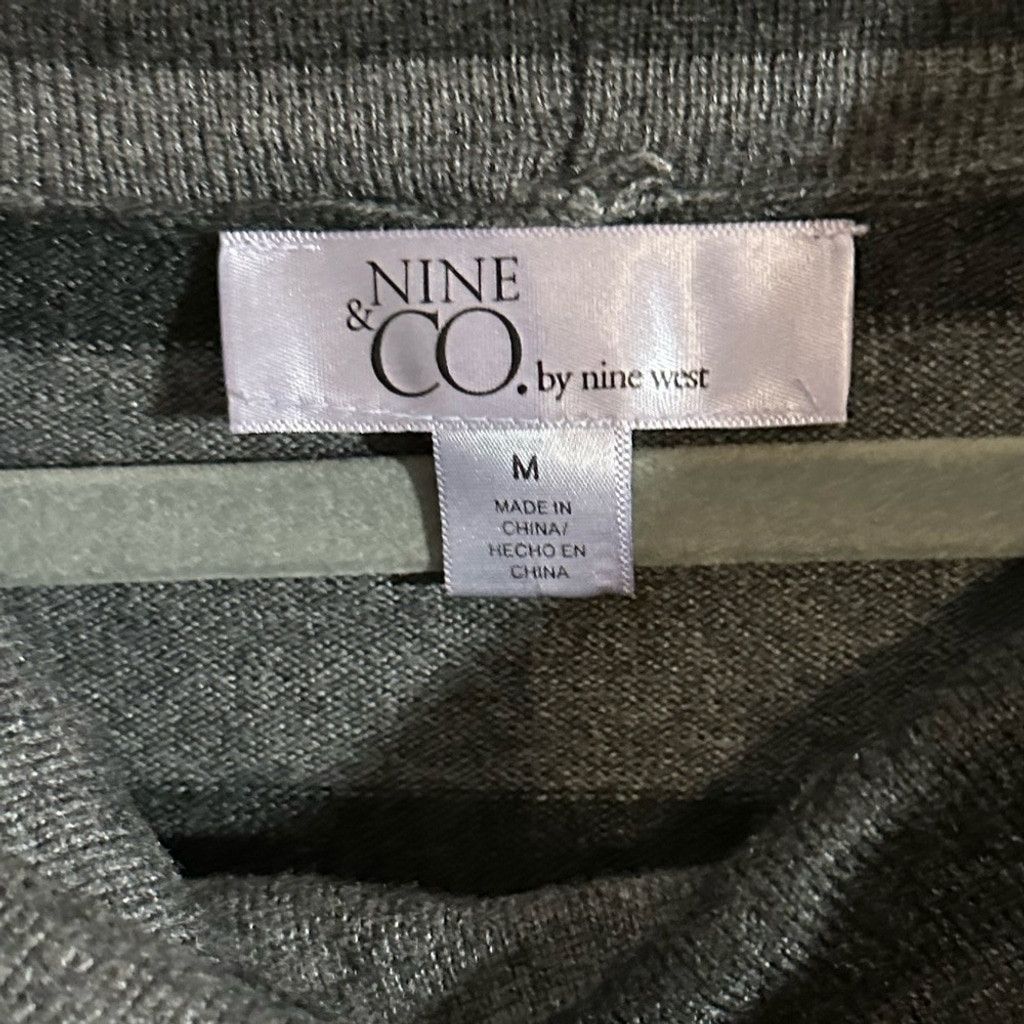 Nice Collective Cowl Neck Charcoal and Gray Sweater by Nine & Co Size M / US 6-8 / IT 42-44 - 2 Thumbnail