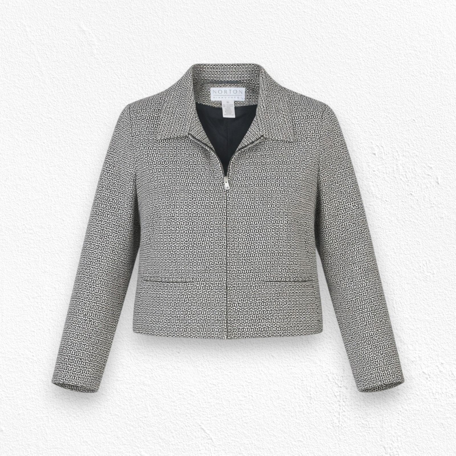 Vintage Vintage Chain Link Pattern Full Zip Blazer Size 12 Size XL / US 12-14 / IT 48-50 - 1 Thumbnail