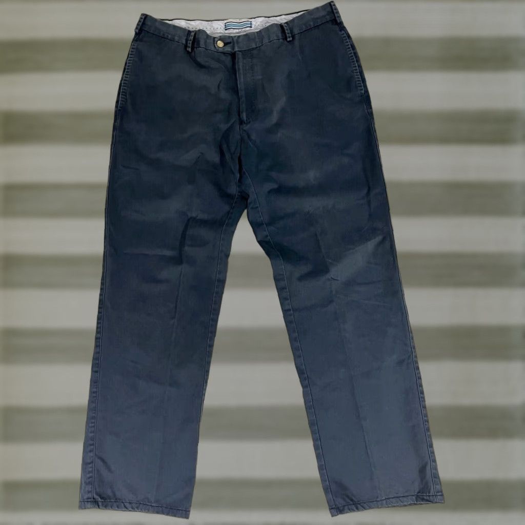 Peter Millar Peter Millar Crown Pima Cotton Chino Pants Navy Men 36x30 Vintage Straight Front Belt Loops Regular Pants Size US 36 / EU 52 - 1 Thumbnail