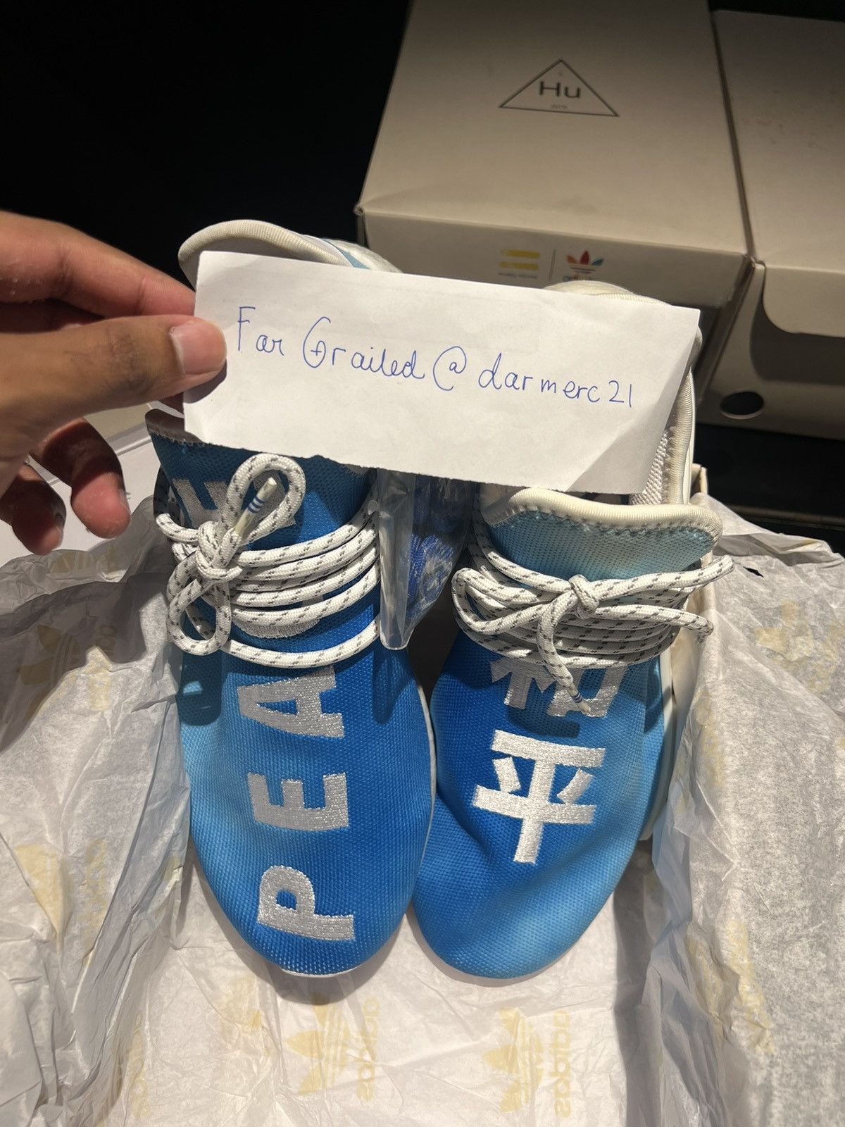 Adidas × Pharrell Adidas Human Race Pharrell China Blue Size US 8.5 / EU 41-42 - 1 Thumbnail
