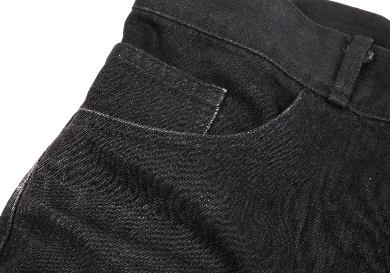 Jean Paul Gaultier Back Zip Pocket Design Denim Pants in Black Size 44 Size US 28 / EU 44 - 9 Thumbnail