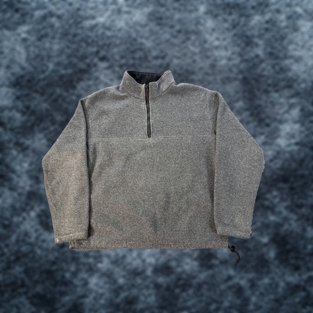 J.Crew VINTAGE J.CREW Oarsman Pullover 1/4 Zip Gray Fleece Men L Sweatshirt Mock Neck 90s College Preppy American Made USA Size US L / EU 52-54 / 3 - 1 Thumbnail