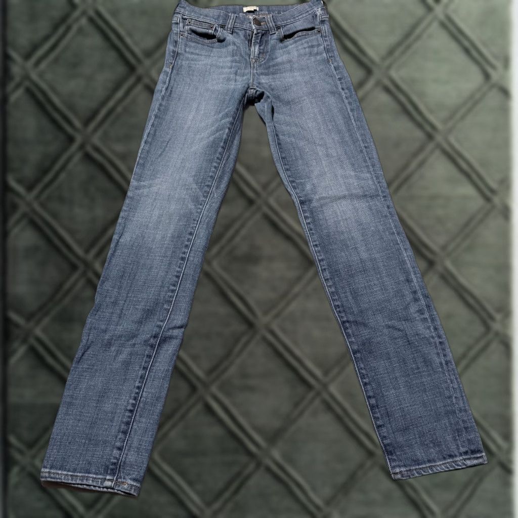 J.Crew J. Crew Jeans Blue Denim Stretch Pockets Low Rise Skinny Zip Fly 24 Women Jeans Size 42" / US 20 - 1 Thumbnail