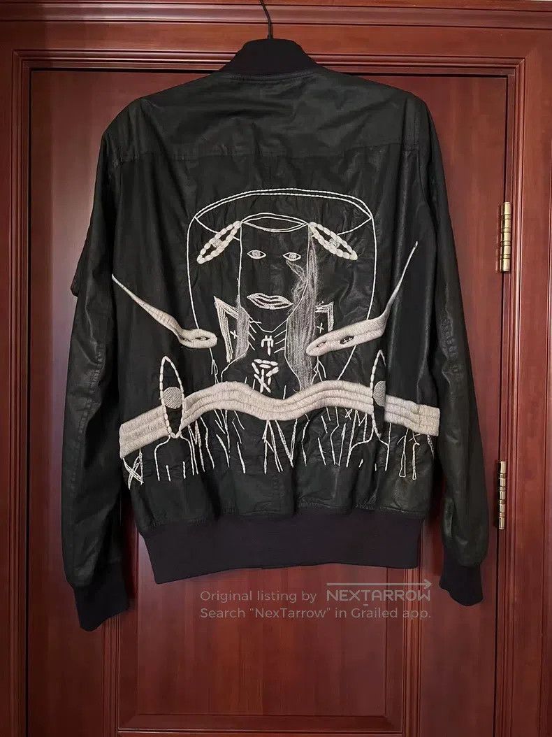 Rick Owens Rick Owens Mainline embroidered grimace ma-1 jacket Size US M / EU 48-50 / 2 - 2 Thumbnail