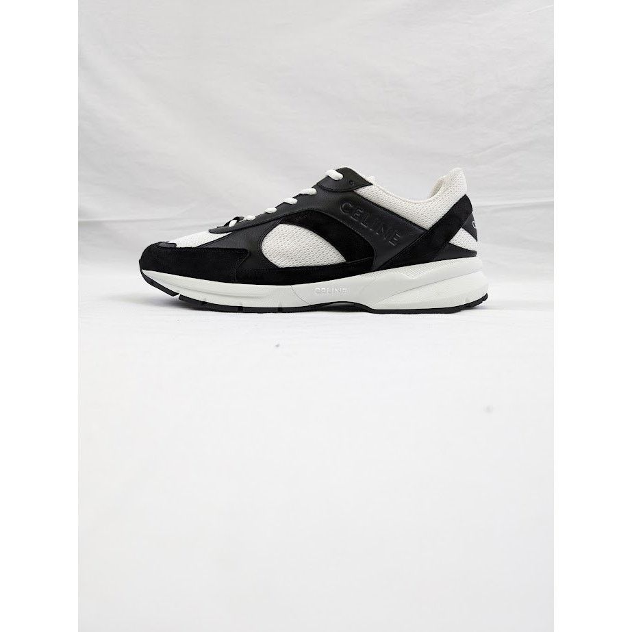 Celine o1rshd1 Low Lace-Up Sneakers in Black/Optic White Size US 12 / EU 45 - 1 Thumbnail
