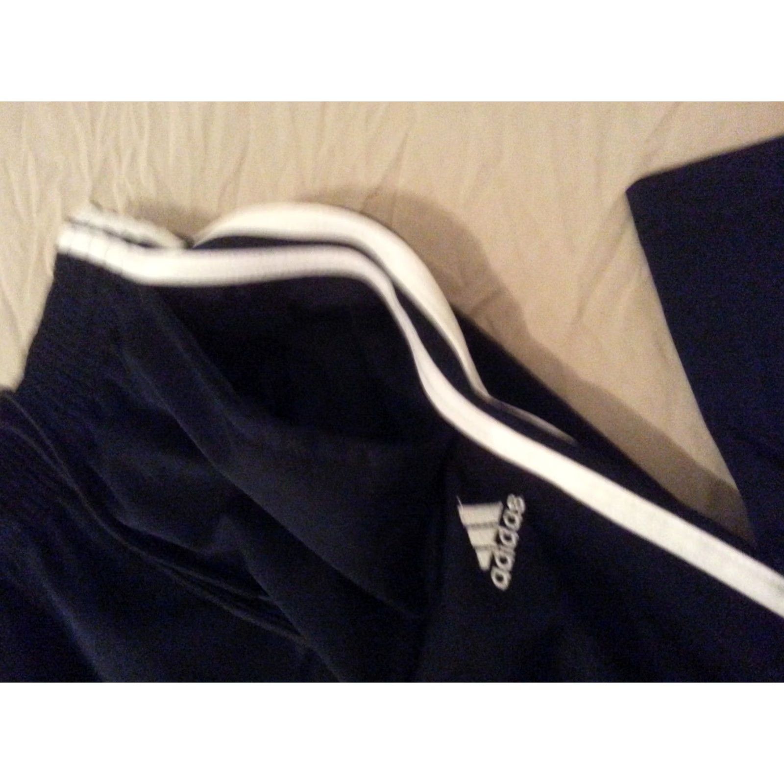 Adidas Mens adidas Pants Small S Navy Blue Athletic Gym Workout 22x28 Size US 29 - 3 Thumbnail