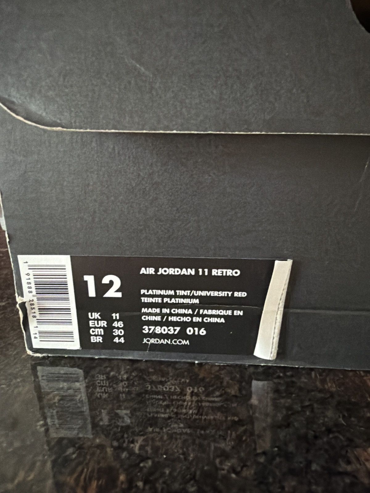 Jordan Brand Air Jordan 11 Retro “Platinum Tint” – Size 12 – Box Size US 12 / EU 45 - 3 Thumbnail