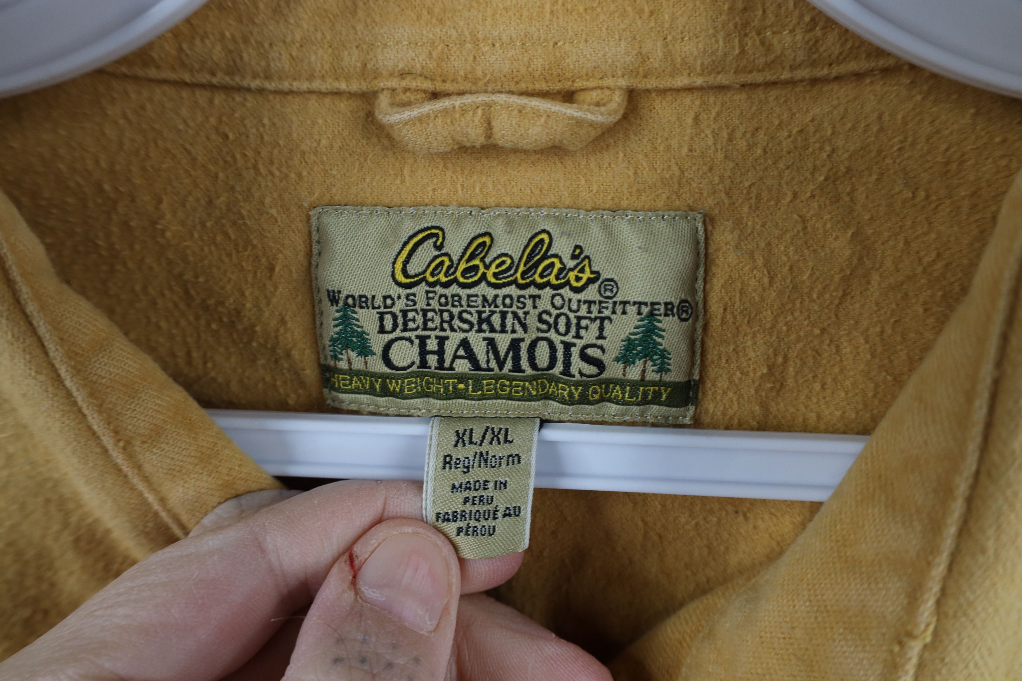 Cabelas × Vintage Vintage 90s Cabelas Soft Heavy Chamois Cloth Button Shirt Size US XL / EU 56 / 4 - 6 Thumbnail