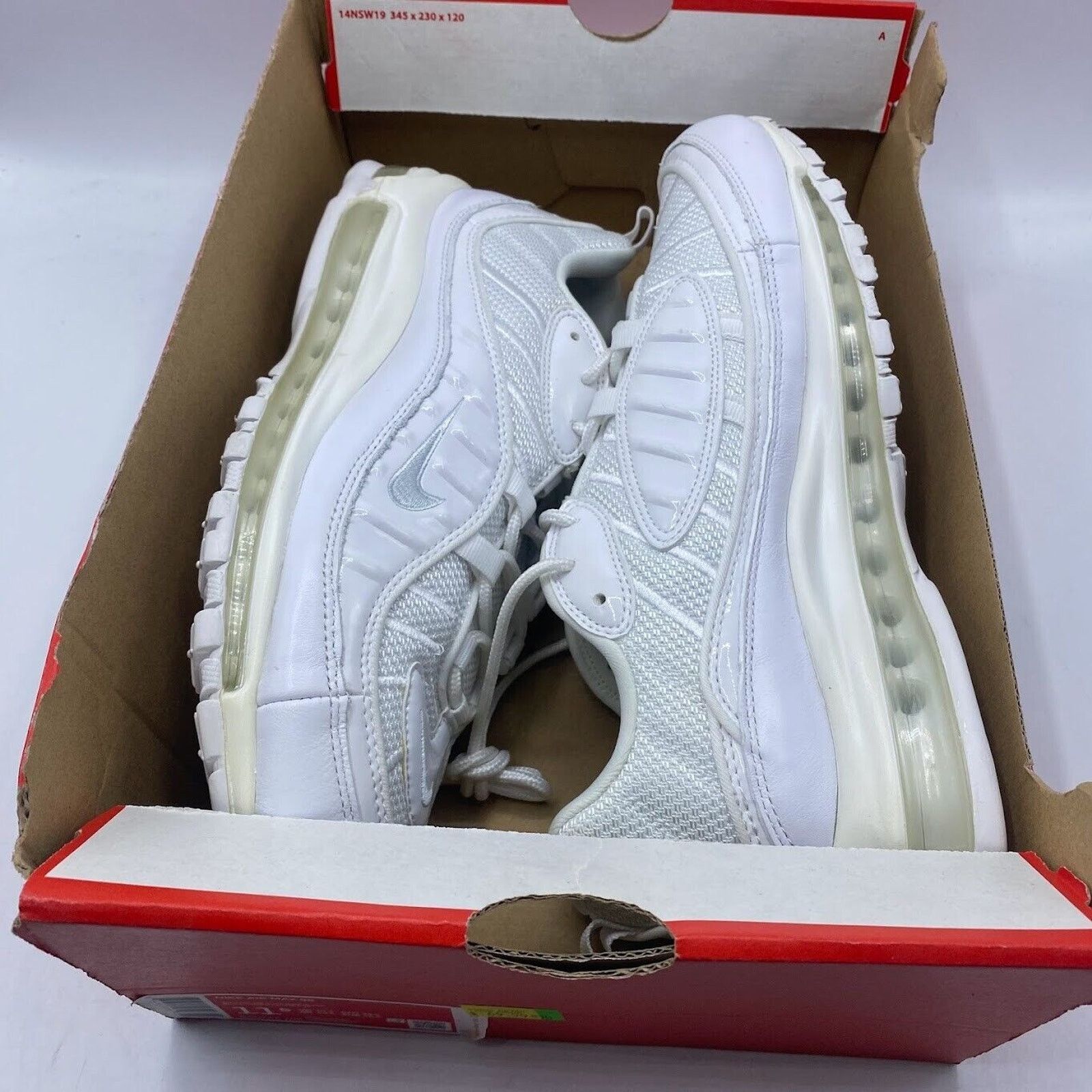Nike Nike Air Max 98 White Men's Size 11.5 640744 106 Brand NEW Size US 11.5 / EU 44-45 - 10 Thumbnail