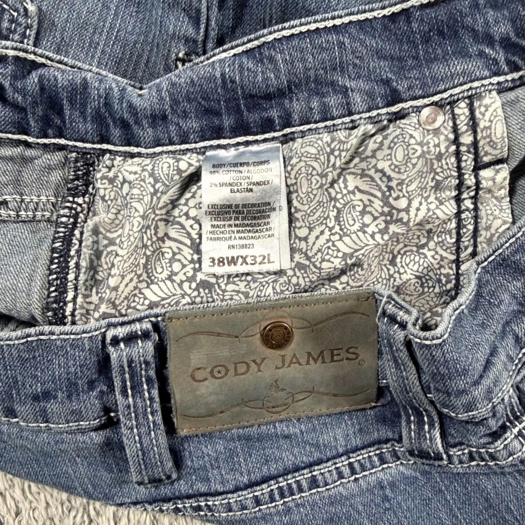 Cody James Cody James Mens Jeans 38x32 38x34 Blue Cowboy Bootcut Size US 38 / EU 54 - 4 Thumbnail