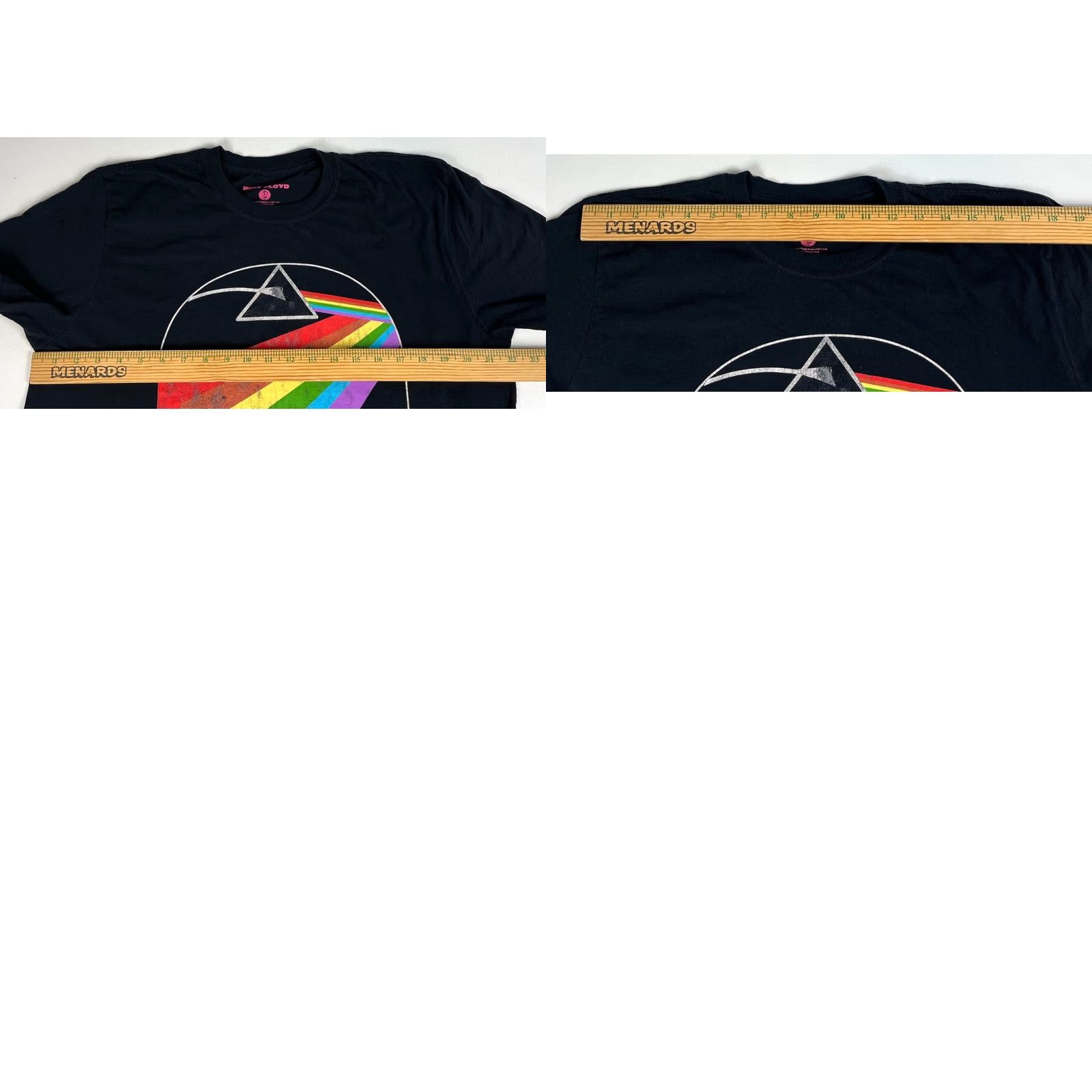 Vintage Pink Floyd T-Shirt The Dark Side of the Moon Tour 1972 XL Black Crew Neck Short Sleeve 100% Cotton Men Made in UK Size US XL / EU 56 / 4 - 8 Thumbnail