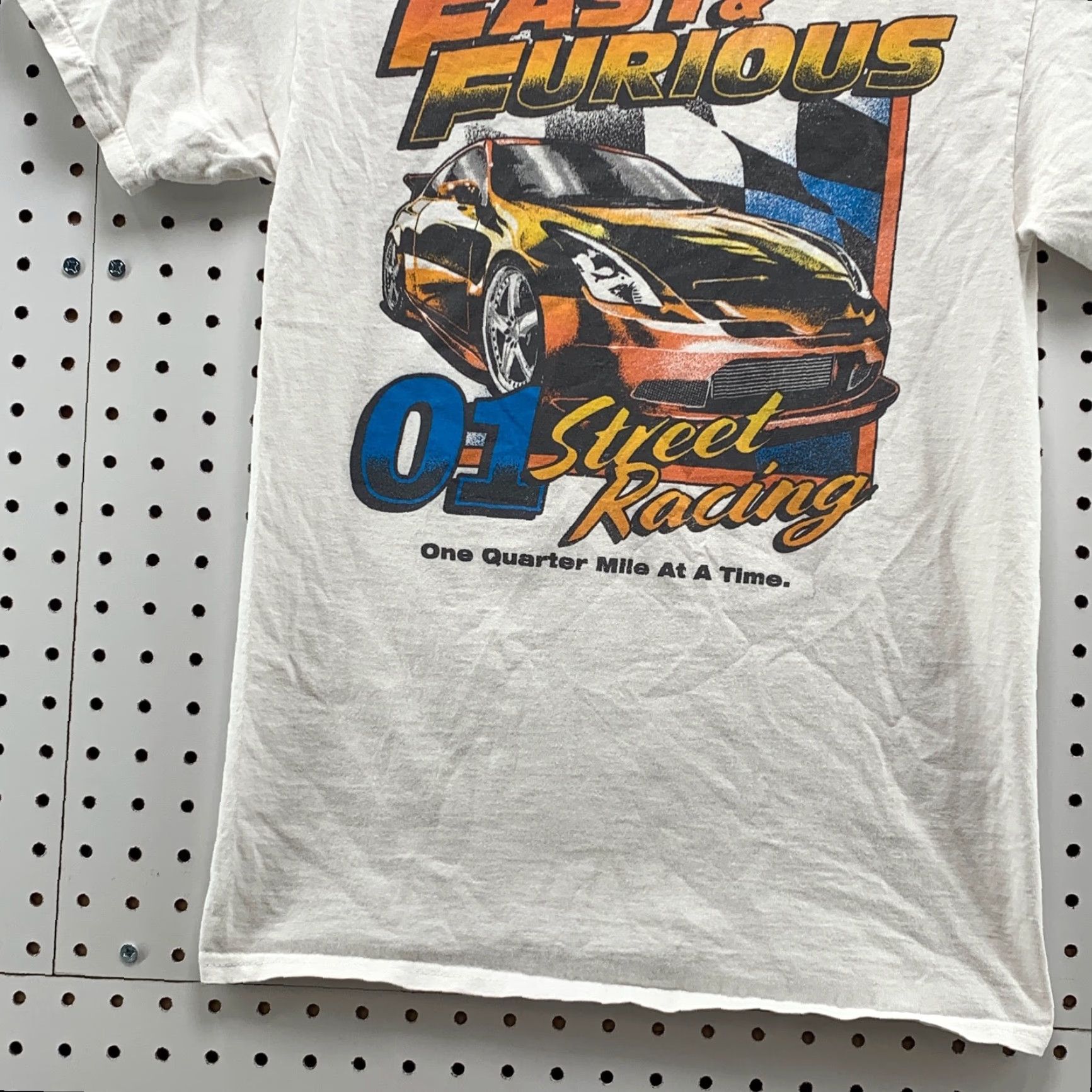 Vintage VINTAGE Fast & Furious T-Shirt Small Street Racing One Quarter Mile At A Time Graphic White Cotton Mens Size US S / EU 44-46 / 1 - 3 Thumbnail
