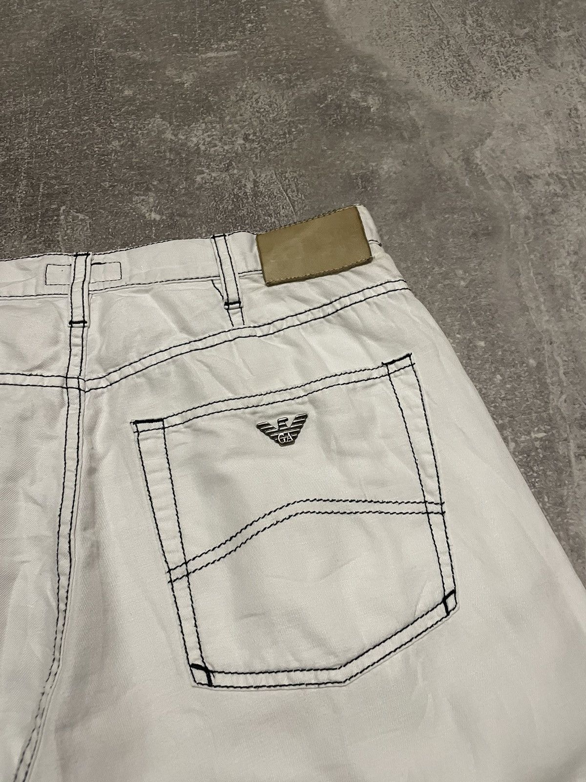 Armani Vintage Armani Metal Logo Linen Pants Size US 30 / EU 46 - 5 Thumbnail