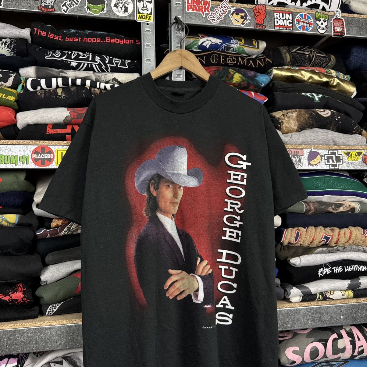 Band Tees VINTAGE 1995 GEORGE DUCAS COUNTRY MUSIC 90s TEE T SHIRT Size US XL / EU 56 / 4 - 2 Thumbnail
