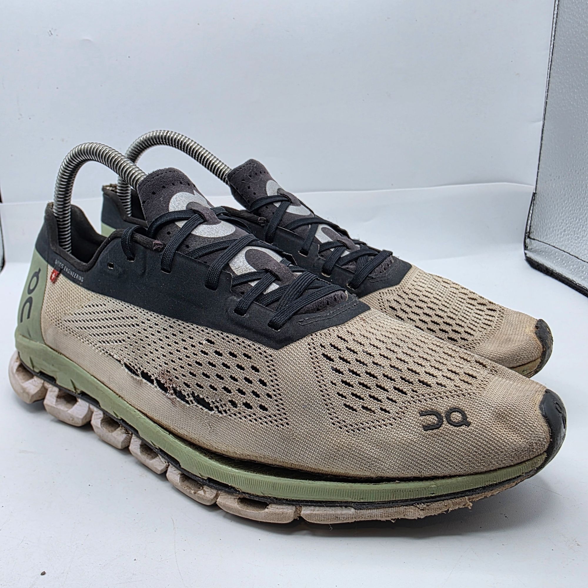 On On Running Cloudboom Mens Size 8 Gray Green Athletic Running Size US 8 / EU 41 - 3 Thumbnail