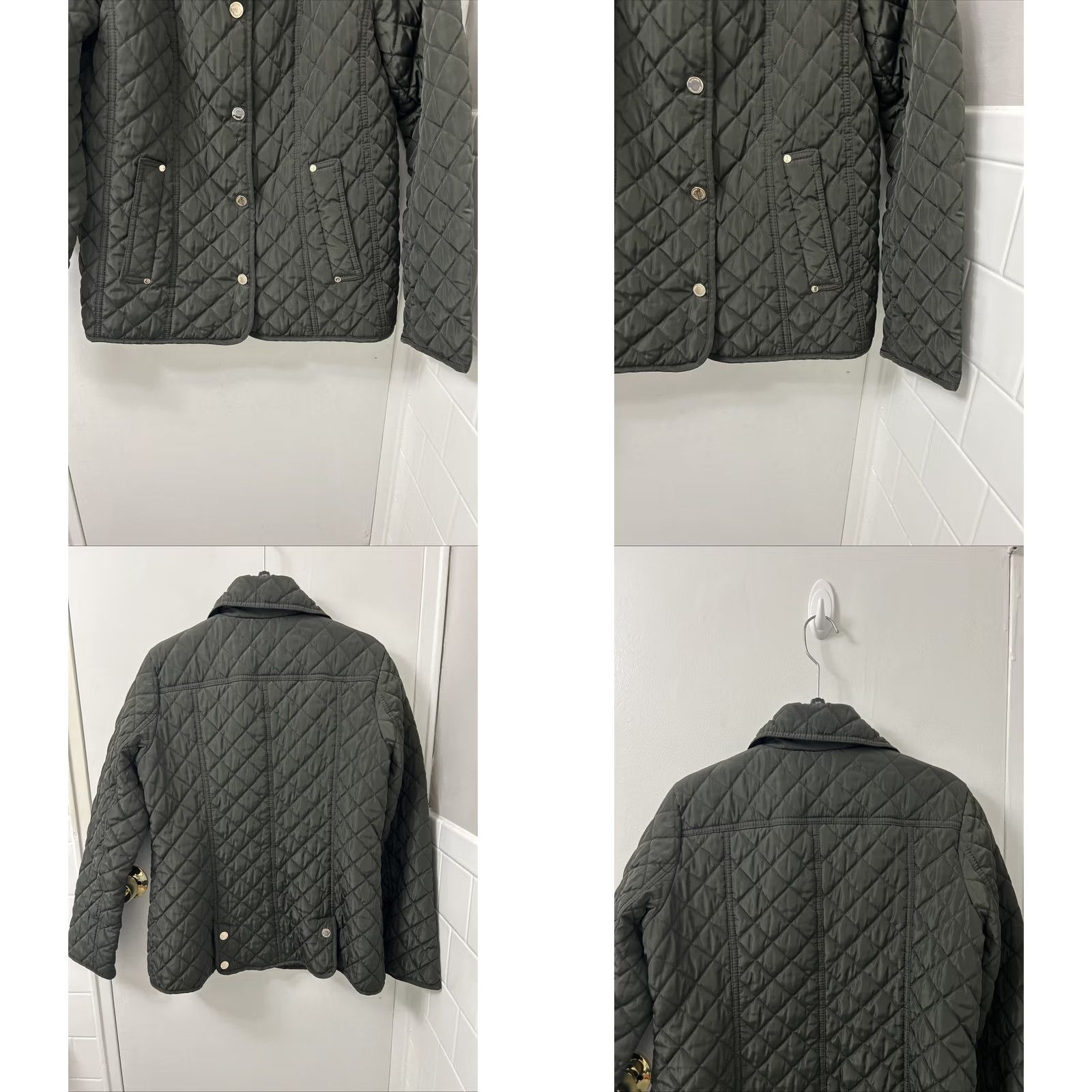 Michael Kors Michael Kors Quilted Jacket Womens M Green Coat Puffer Pockets Monogram Lined Size M / US 6-8 / IT 42-44 - 8 Thumbnail