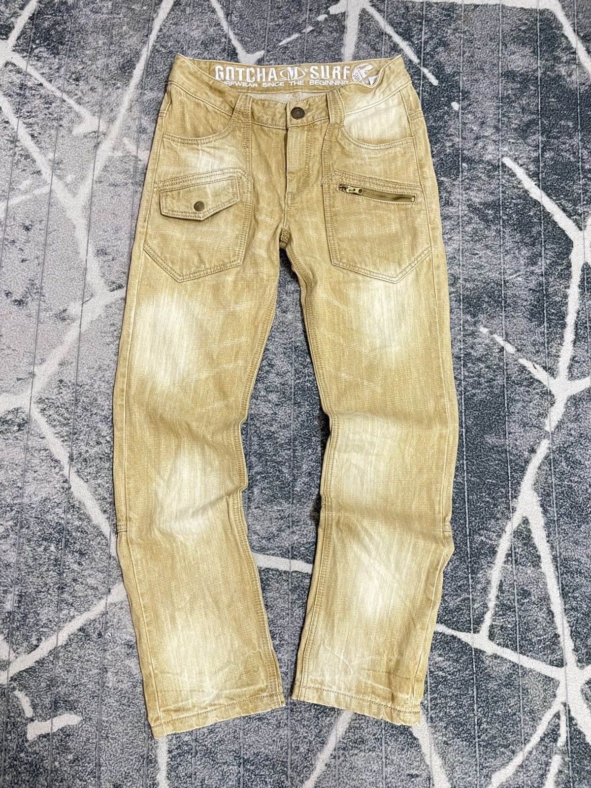 Gotcha VINTAGE CARGO GOTCHA SUF BACK EMBROIDERED DENIM JEANS Size US 32 / EU 48 - 1 Thumbnail