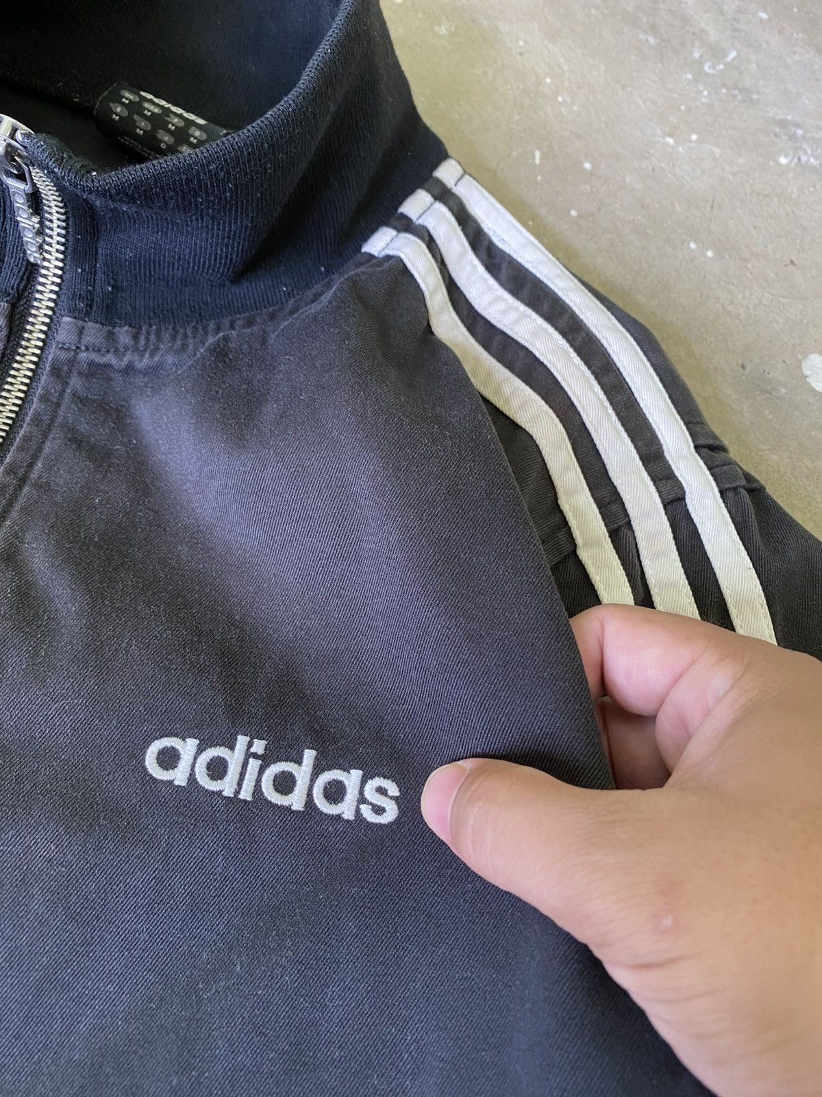 Adidas Vintage Adidas 3 Stripe Track Jacket Black Size US M / EU 48-50 / 2 - 4 Thumbnail