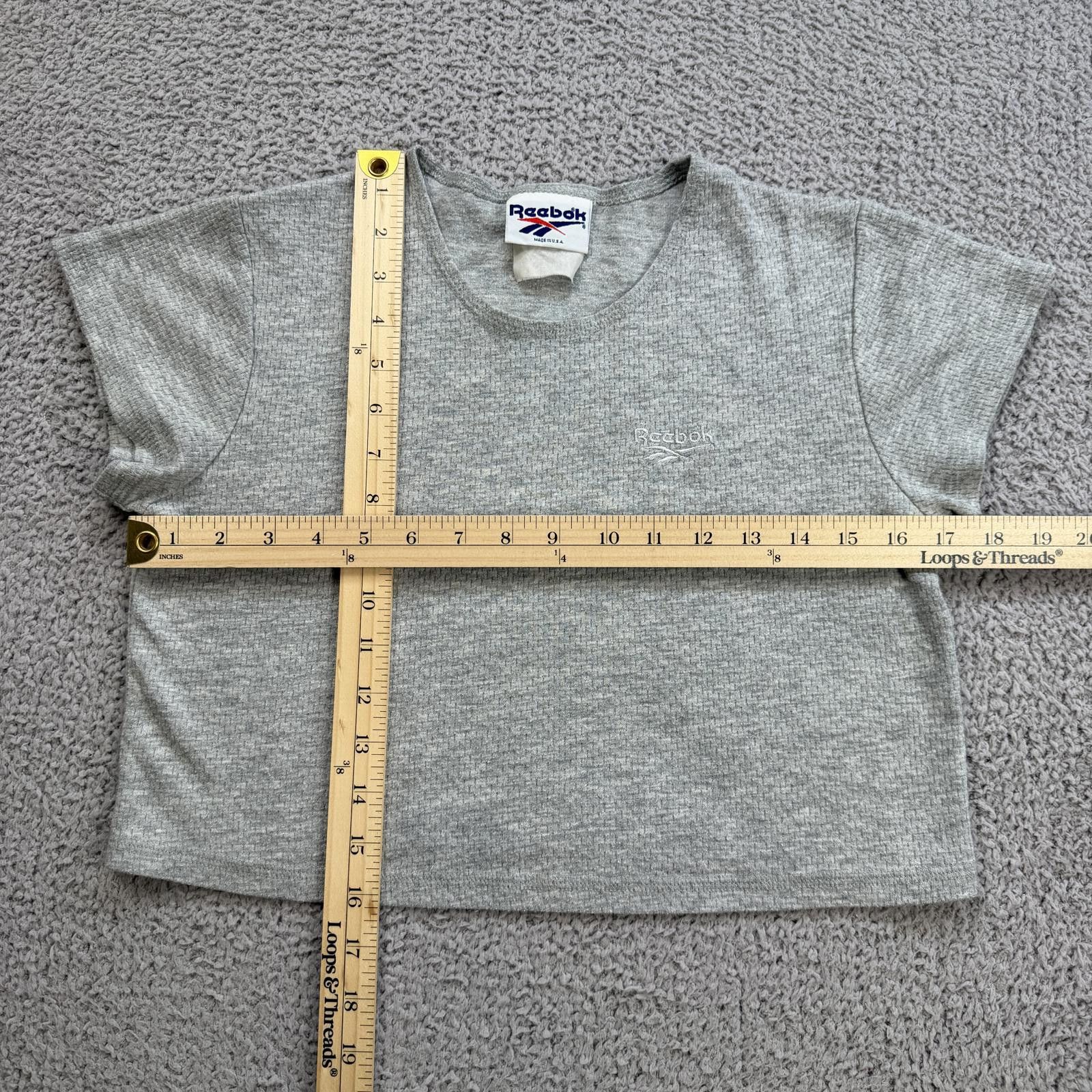 Reebok Vintage Reebok Cropped Baby Tee Gray Made In USA Minimal Size S / US 4 / IT 40 - 4 Thumbnail