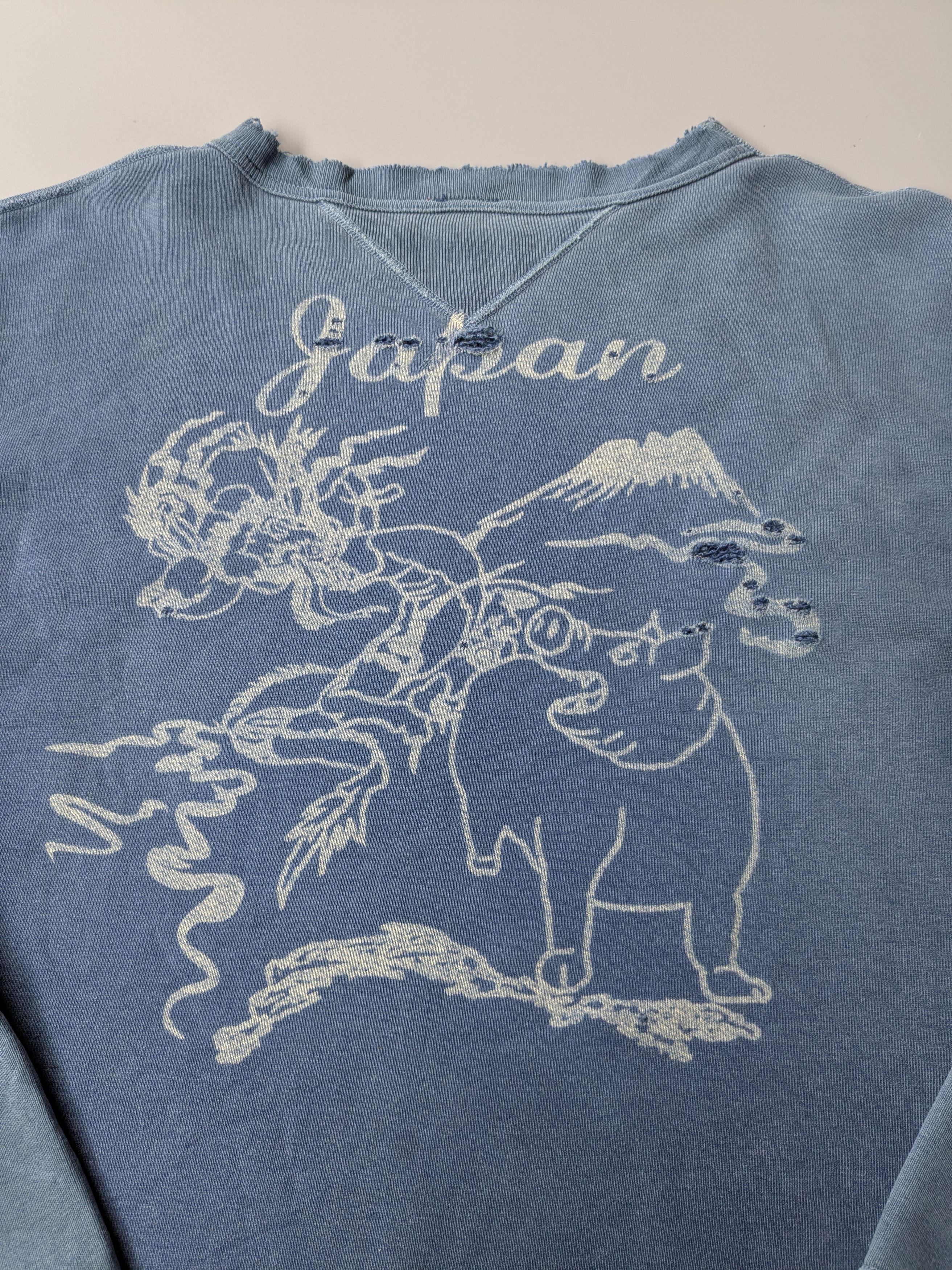 Studio D'Artisan Studio D'artisan indigo distressed japan sweatshirt Size US S / EU 44-46 / 1 - 3 Thumbnail