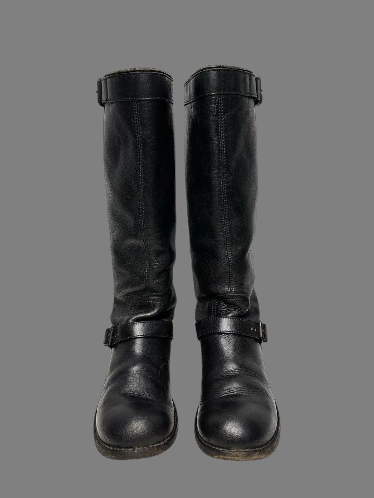 A.S.98 MoMA Black Leather Boots Minimalist Classic Vintage Style Size US 7 / IT 37 - 3 Thumbnail