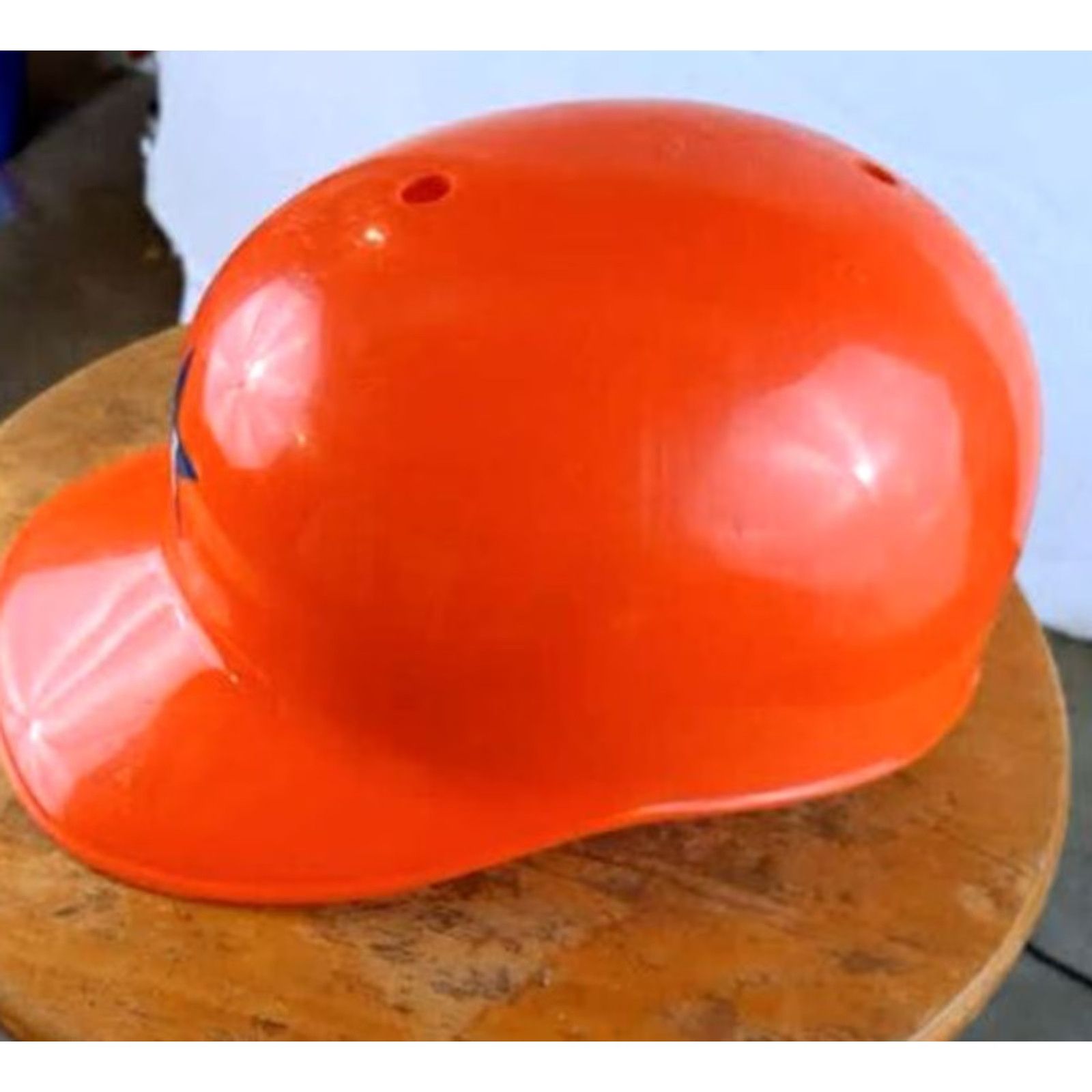 Vintage LAICH Houston Astros Baseball Adjustable Batting Helmet Cap Orange Unisex Adults Size Adjustable Plastic 1969 Style Solid Size ONE SIZE - 2 Thumbnail