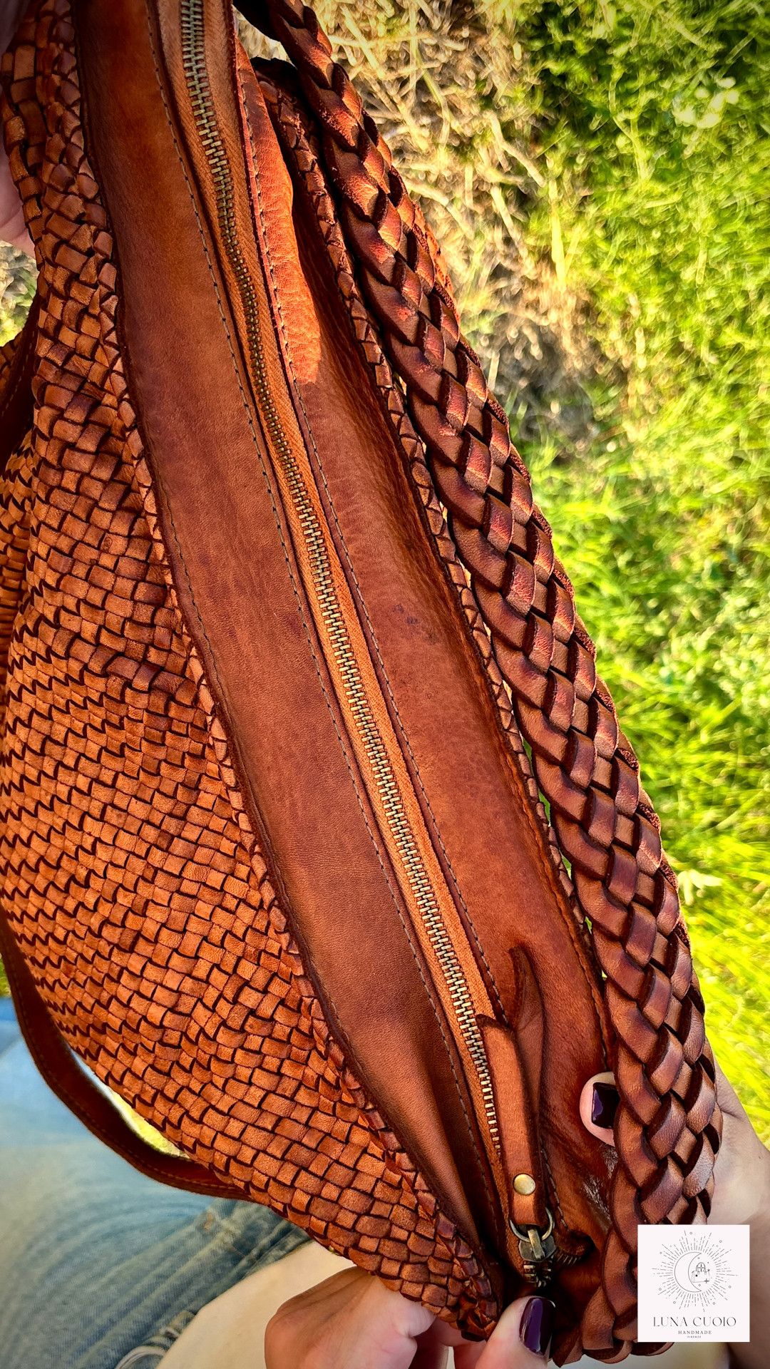 Vera Pelle Handwoven Italian Leather Bag Soft Hobo Tote for Women Size ONE SIZE - 5 Thumbnail