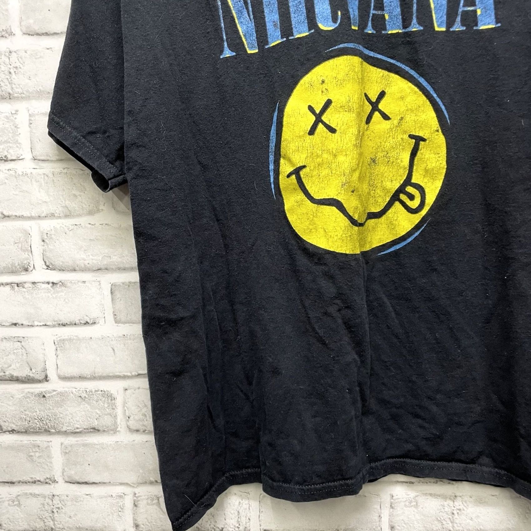 Vintage Nirvana 100% cotton Dark blue graphic Tee Mens XL T-Shirt Size US XL / EU 56 / 4 - 3 Thumbnail