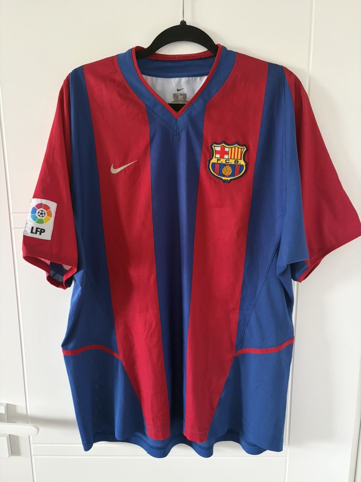 Barcelona nike 2002/2003 domowa Saviola Vintage — zdjęcie 4