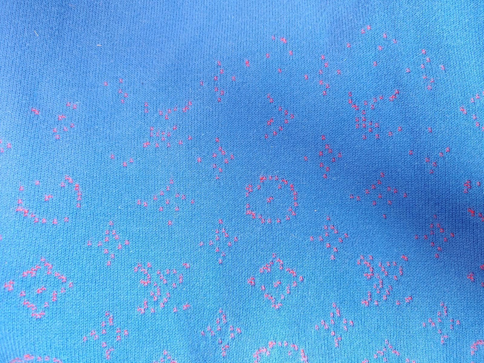 Louis Vuitton Louis Vuitton Monogram Degrade Jacquard Sweater in Blue/Red Size US L / EU 52-54 / 3 - 4 Thumbnail