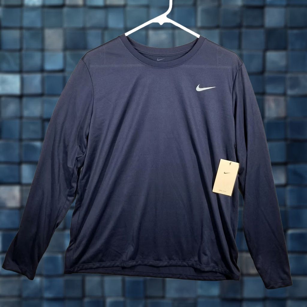 Nike Nike Women's Longsleeve Shirt Large Blue Training Tee Size L / US 10 / IT 46 - 1 Thumbnail