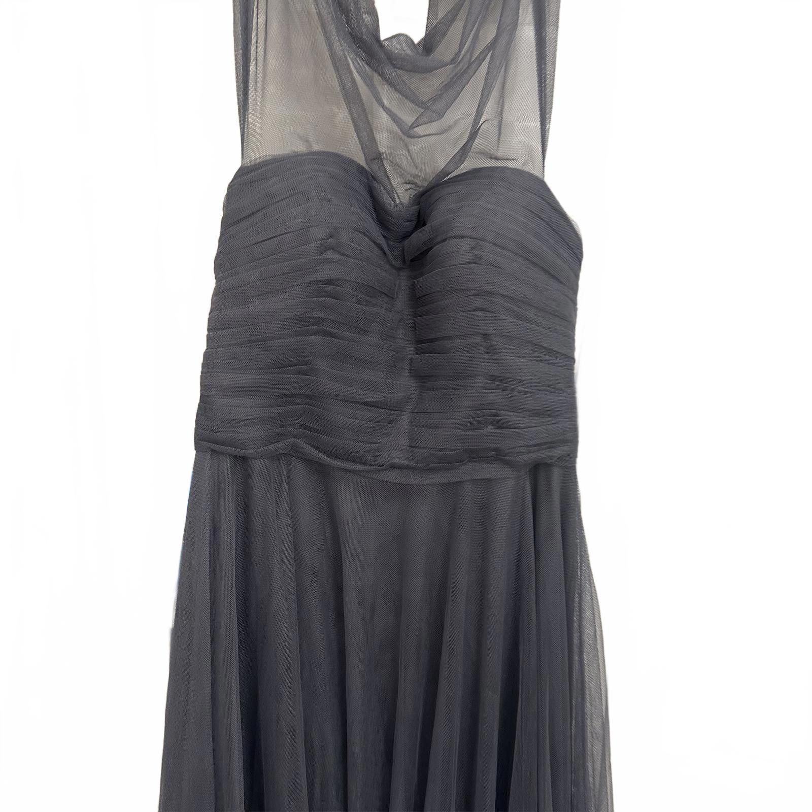 Designer Elegant Jenny Yoo Collection Halter Maxi Dress Size M / US 6-8 / IT 42-44 - 2 Thumbnail
