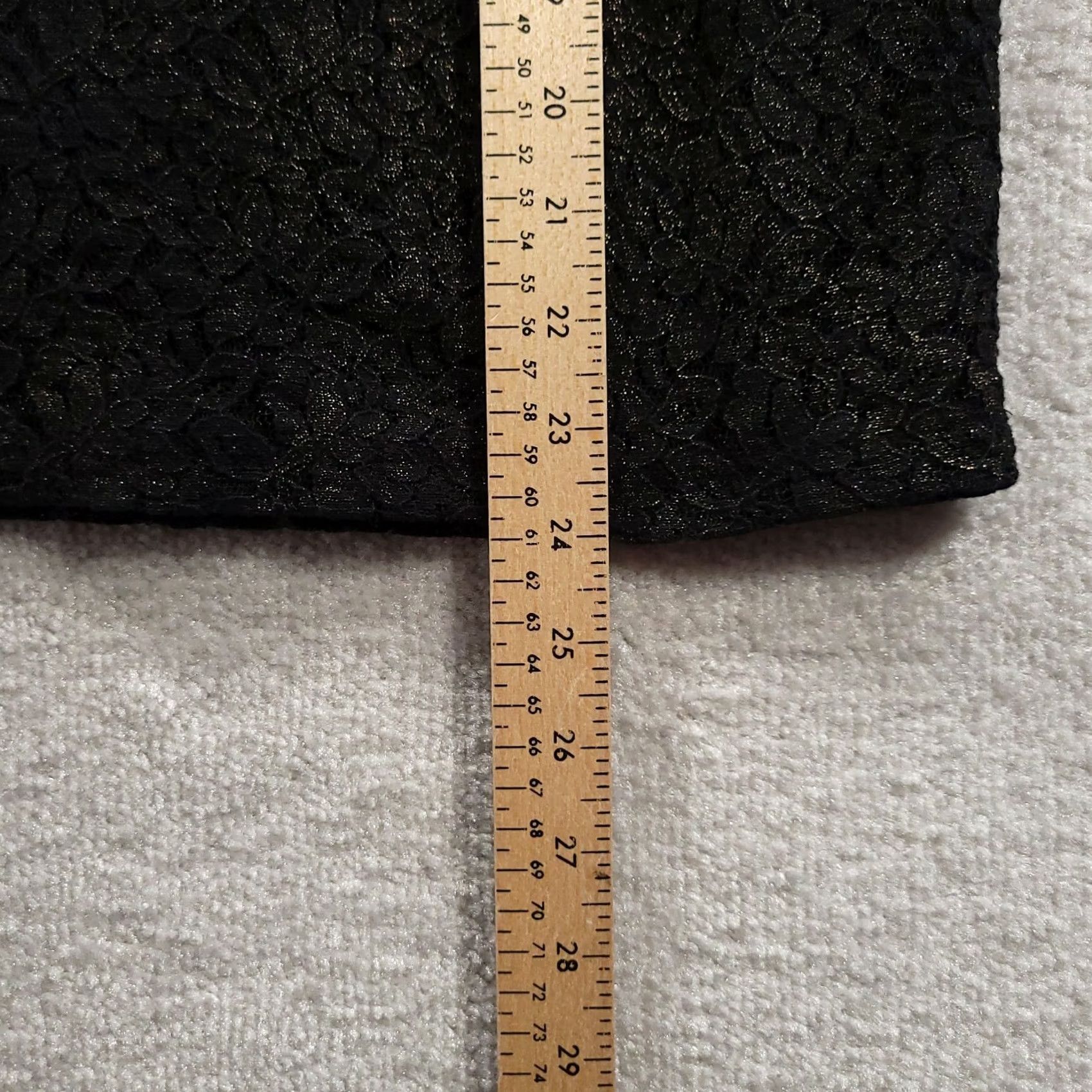 Vintage VINTAGE Women's Cato Size 2 Black/Gold Floral Lace Skirt Size 26" / US 2 / IT 38 - 6 Thumbnail