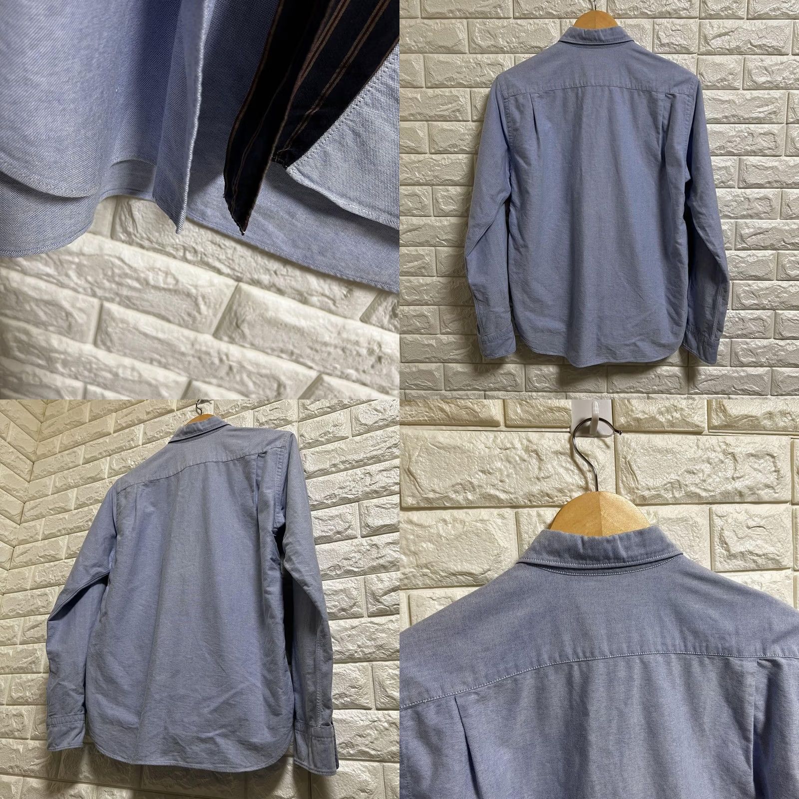 Comme des Garcons Girl Comme des Garçons Homme Long Sleeve Shirt, M, Patchwork, Blue, Cotton, Button-Up, Japan, Mens Size US M / EU 48-50 / 2 - 8 Thumbnail