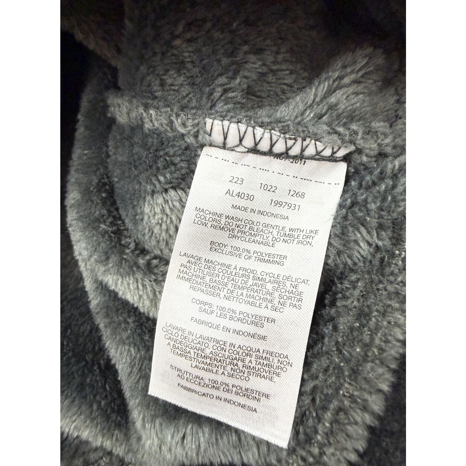 Vintage Columbia Jacket Womens L Gray Plush Fleece Full Zip Stand Collar Warm AL4030 Size L / US 10 / IT 46 - 6 Thumbnail