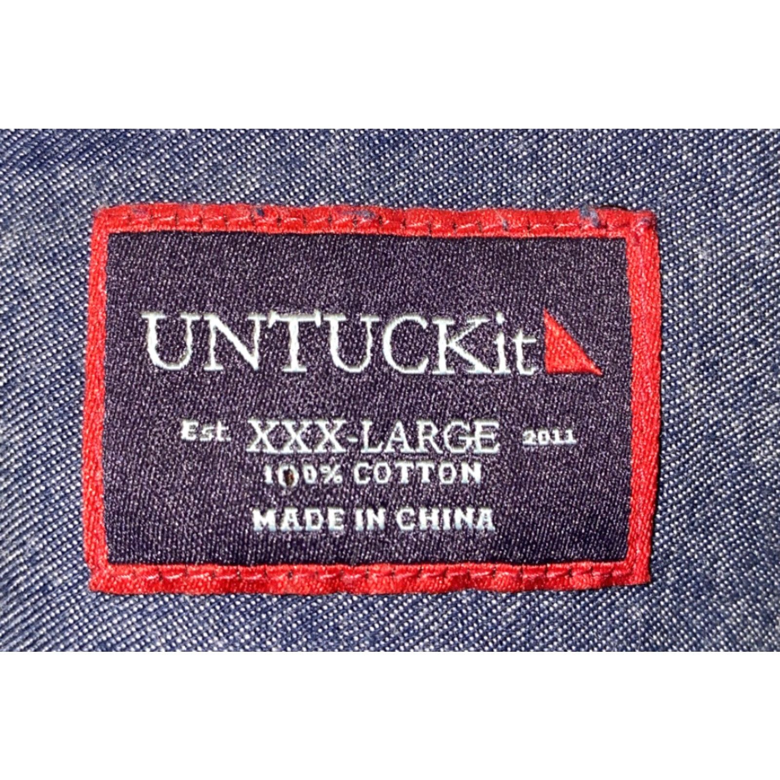 UNTUCKit UNTUCKit Mens Blue Long Sleeve Button-Front Shirt 3XL Regular Cotton Casual Shirt Mens Blue 3XL Size US XXL / EU 58 / 5 - 6 Thumbnail
