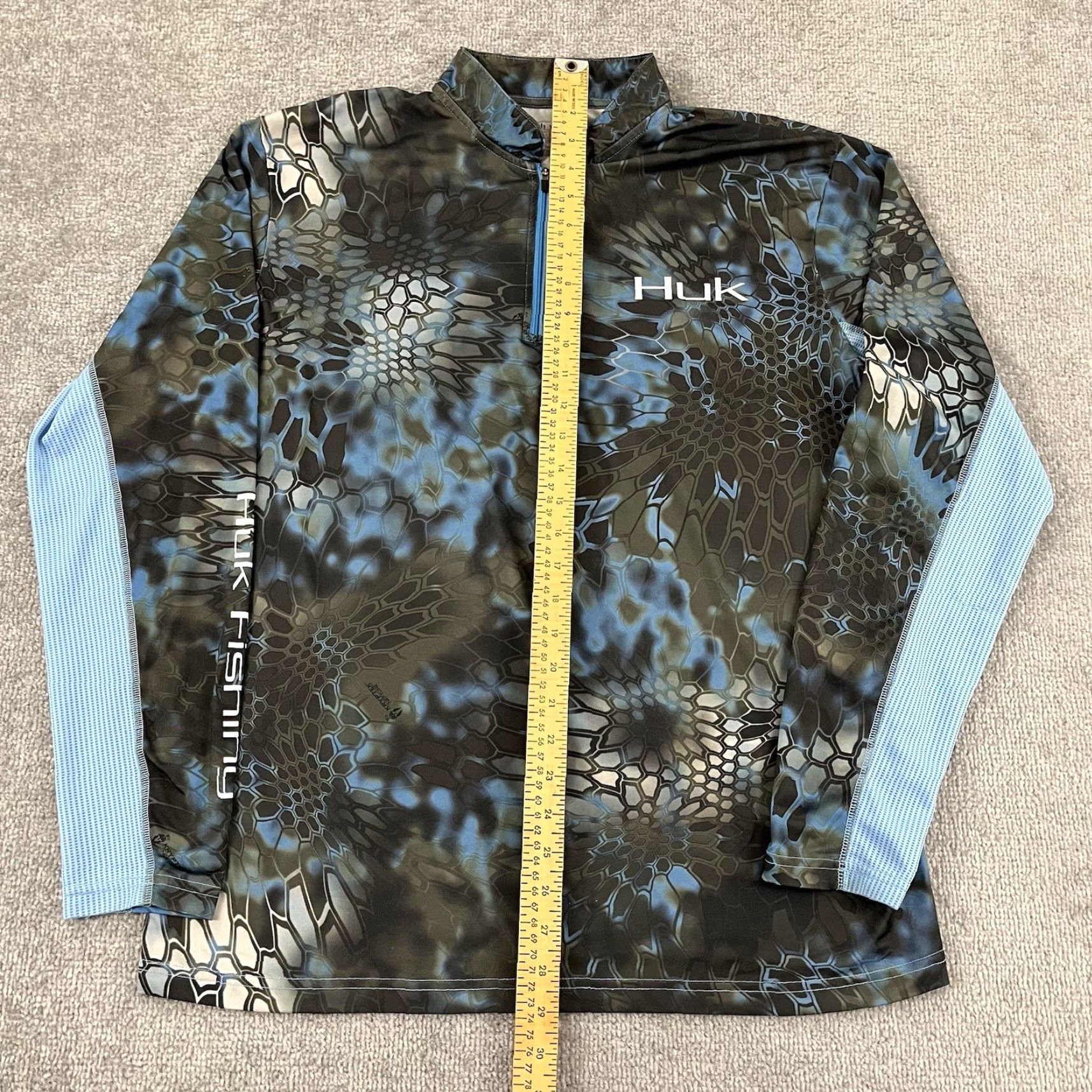 Vintage HUK Jacket Mens Medium Kryptek Camo Fishing Performance Sport 1/4 Zip Pullover Size US M / EU 48-50 / 2 - 3 Thumbnail