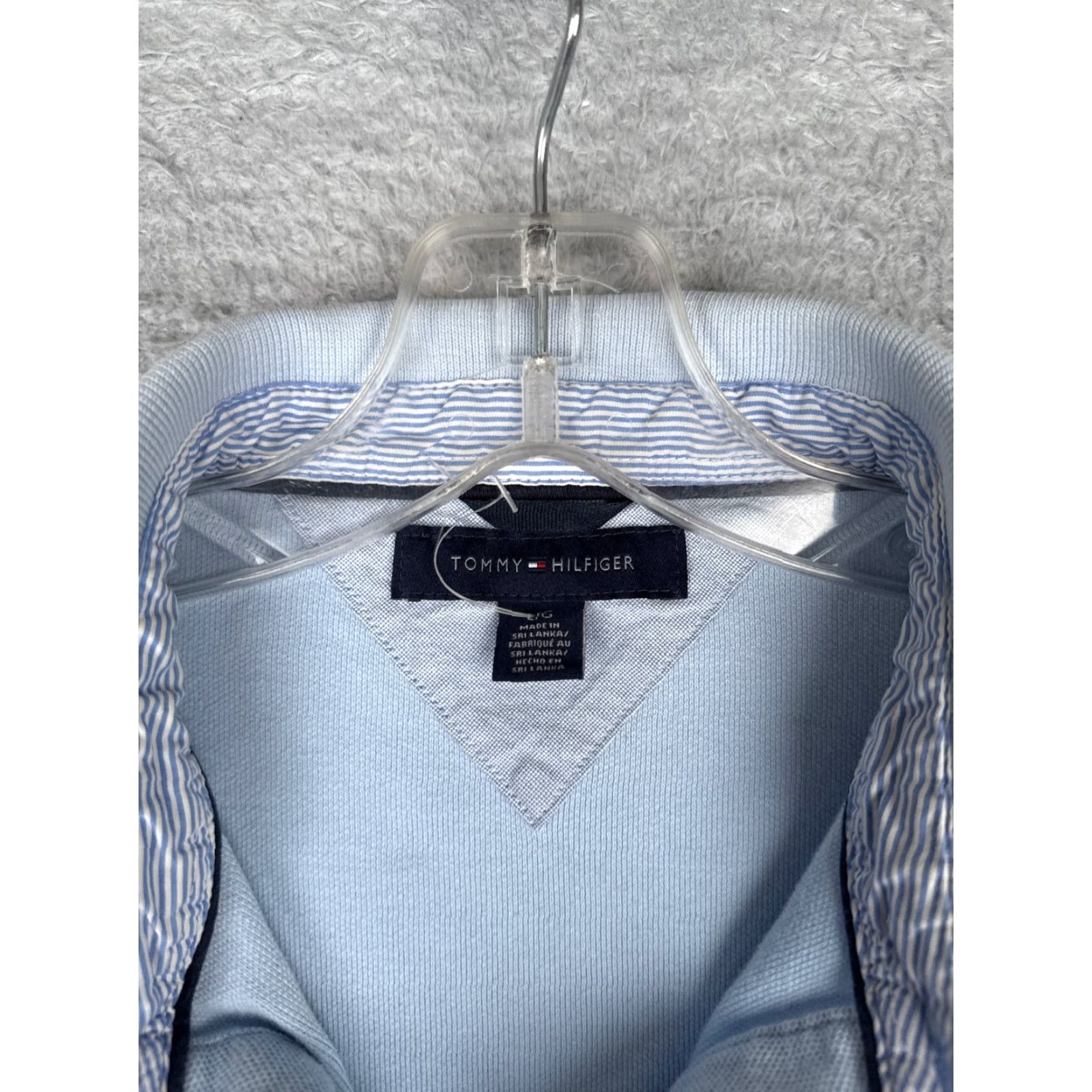 Tommy Hilfiger Tommy Hilfiger Polo Shirt Men L Blue 100% Cotton Short Sleeve Slim Fit Regular Size Polo Size US L / EU 52-54 / 3 - 7 Thumbnail