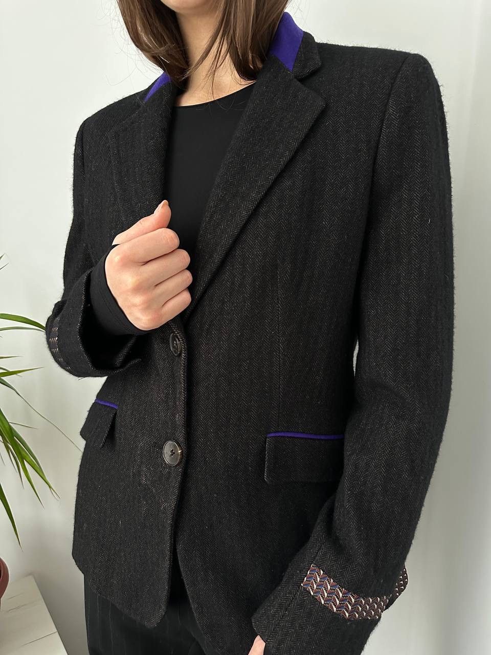 Etro × Vintage Vintage Etro Women’s Wool 2 Buttons Blazer Size M / US 6-8 / IT 42-44 - 7 Thumbnail