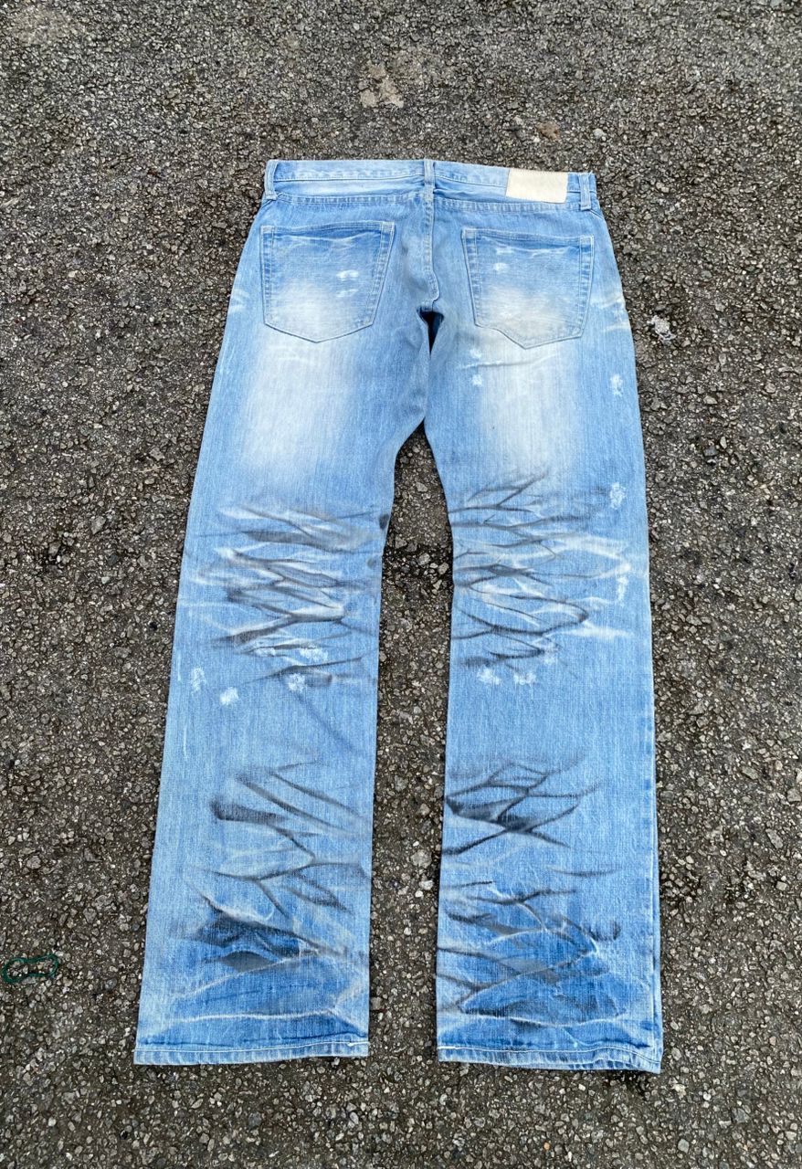 Japanese Brand VINTAGE URBAN BLEACH COLOUR DISTRESSED DENIM Size US 33 - 3 Thumbnail
