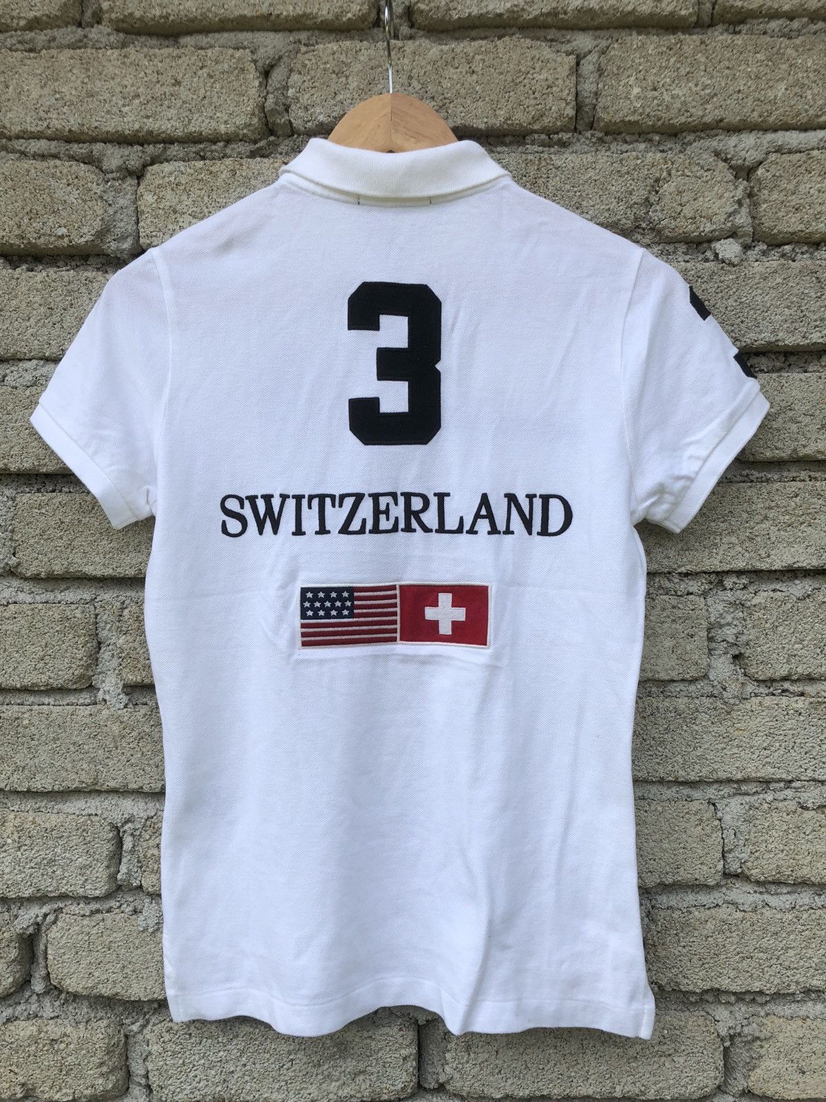 Polo Ralph Lauren Vintage Polo Ralph Lauren Switzerland Big Pony Polo Tshirt Size S / US 4 / IT 40 - 1 Thumbnail