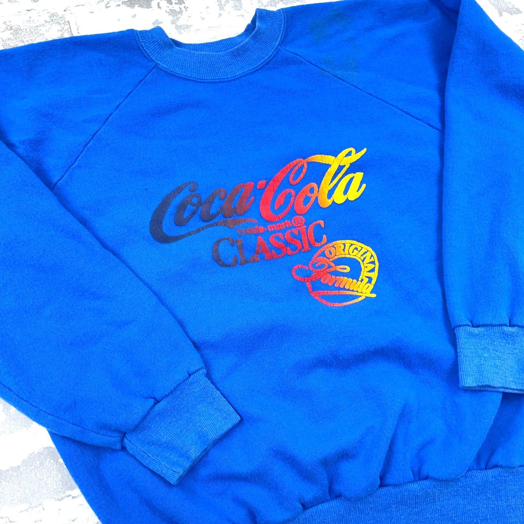 Vintage VINTAGE Coca Cola Sweatshirt Men Medium Blue Crew Neck Fleece 80s 90s Retro Logo Size US M / EU 48-50 / 2 - 2 Thumbnail