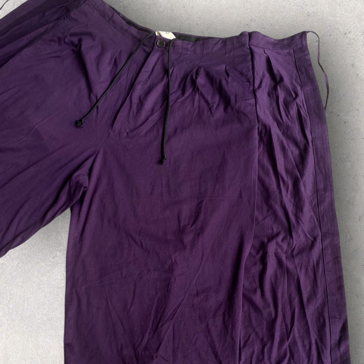 Yohji Yamamoto Ground Y Drawstring Wrap Cropped Pants Size US 34 / EU 50 - 2 Thumbnail